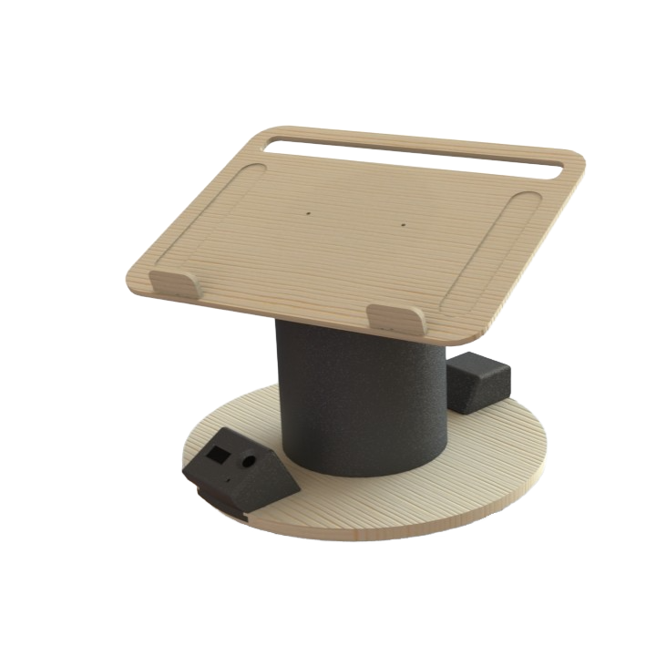 Ergonomische laptopstandaard met integratie van slimme technologie