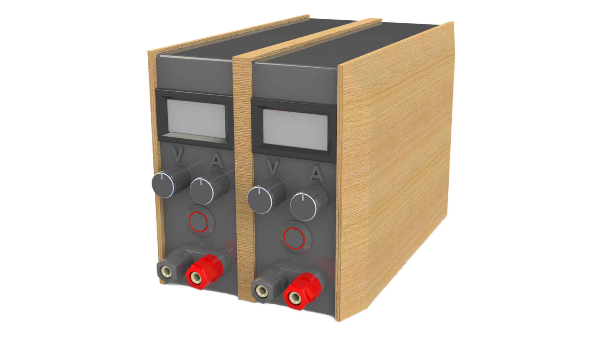 Dubbele labvoeding met instelbare uitgangen voor elektronica-testen