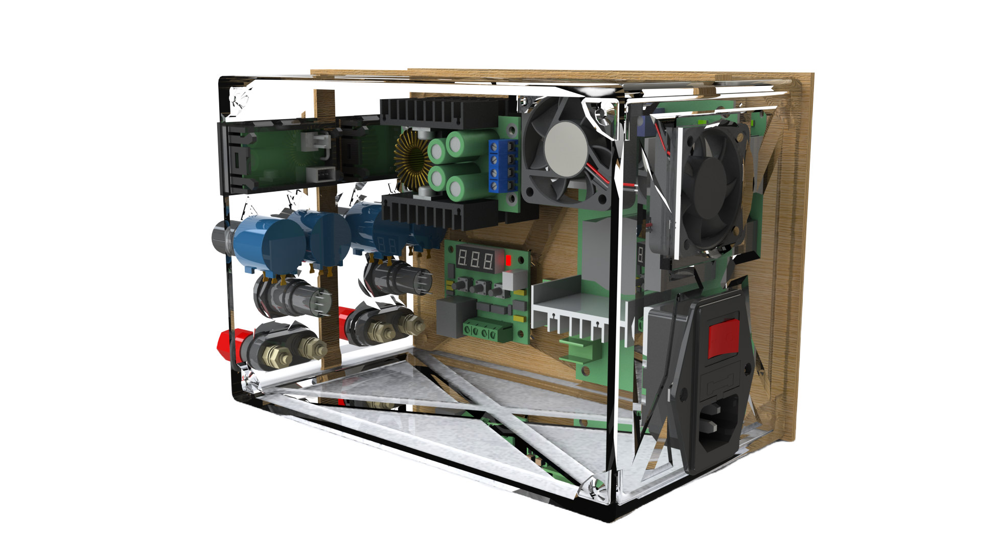 Robuuste dubbele labvoeding voor prototyping en elektronica