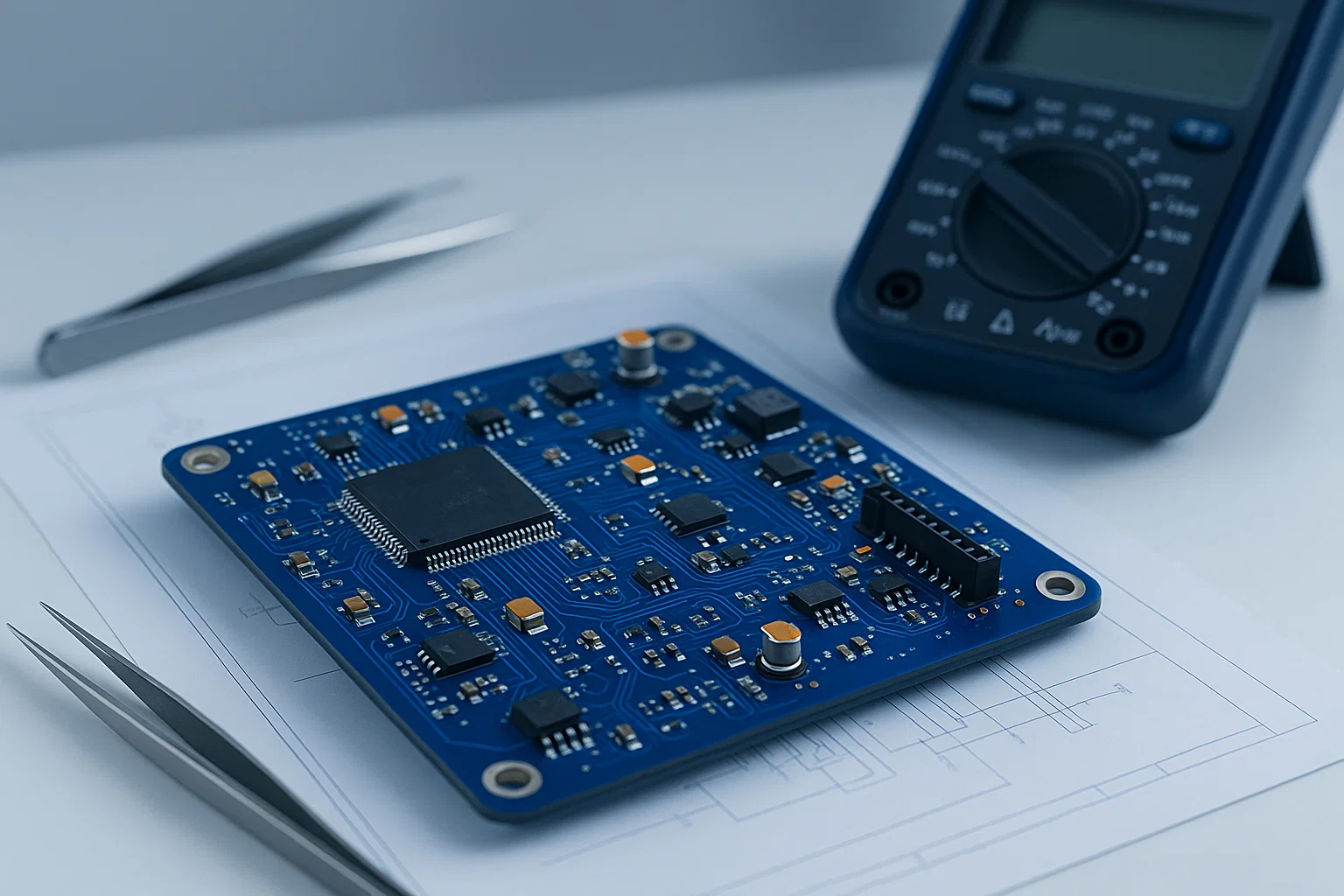 PCB layout illustratie