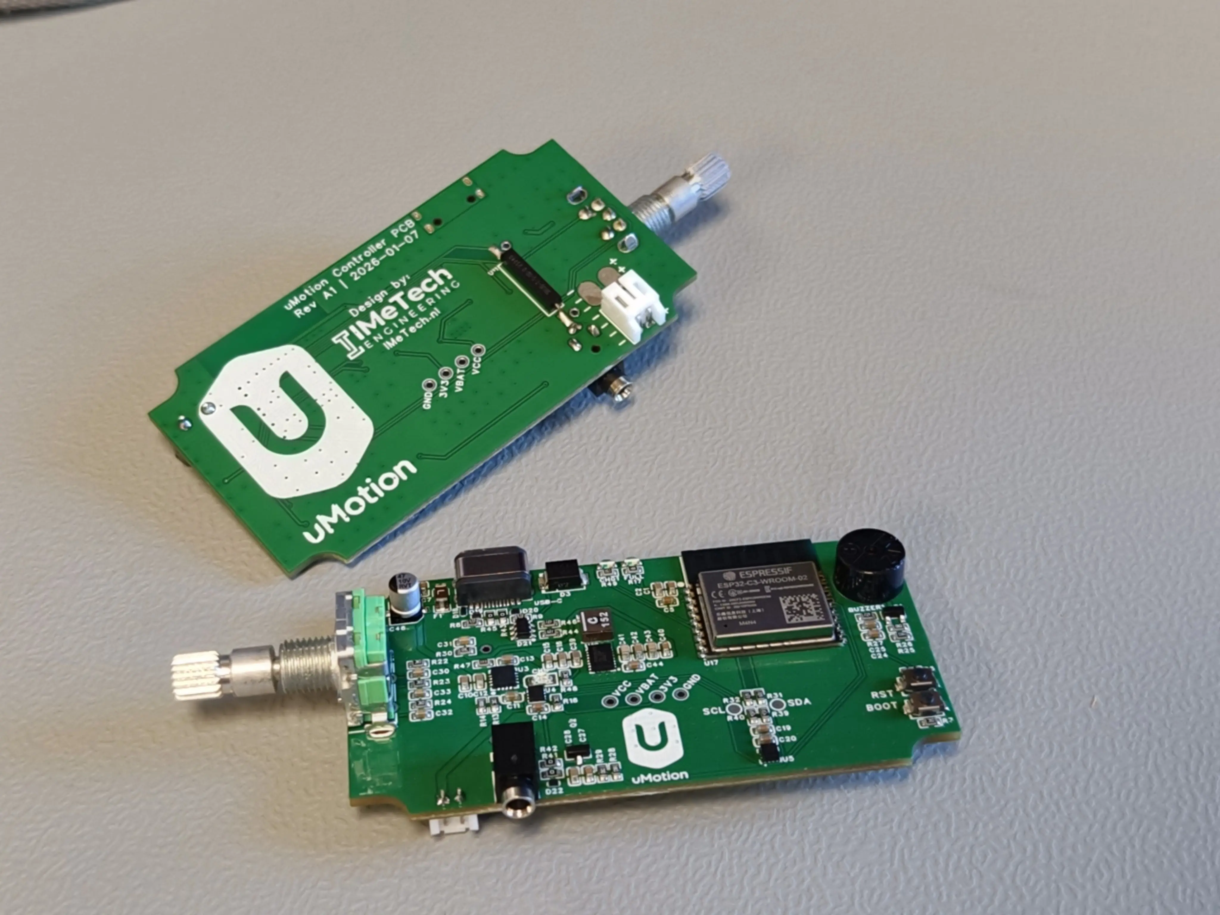 Besturing rollator - detail PCB en componenten